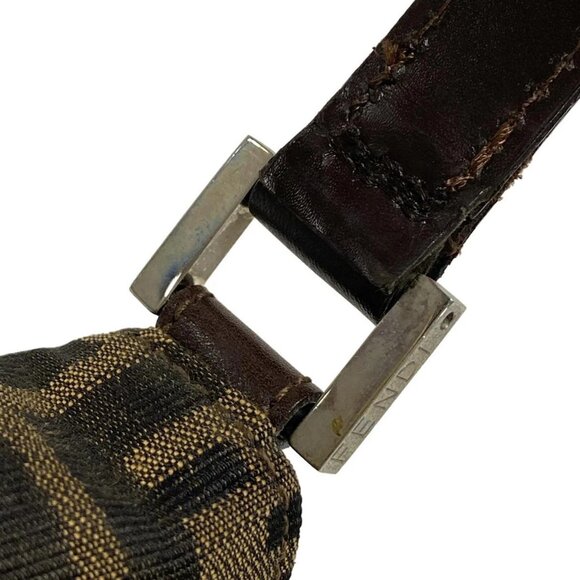 Auth FENDI Mamma bucket / Zucchino pattern - Black Beige Dark Brown Jacquard - Picture 13 of 16